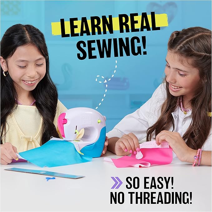 Cool Maker, Exclusive Neon Stitch ‘N Style Fashion Studio, Sews 8 Stylish Projects, Pre-Threaded Sewing Machine Toy, Arts & Crafts Kids Toys for Girls