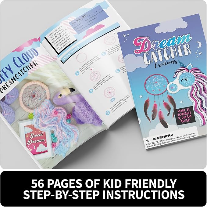 SpiceBox Children's Activity Kits for Kids Dreamcatcher Creations, 7 Ethereal Projects, Craft Kit for Kids