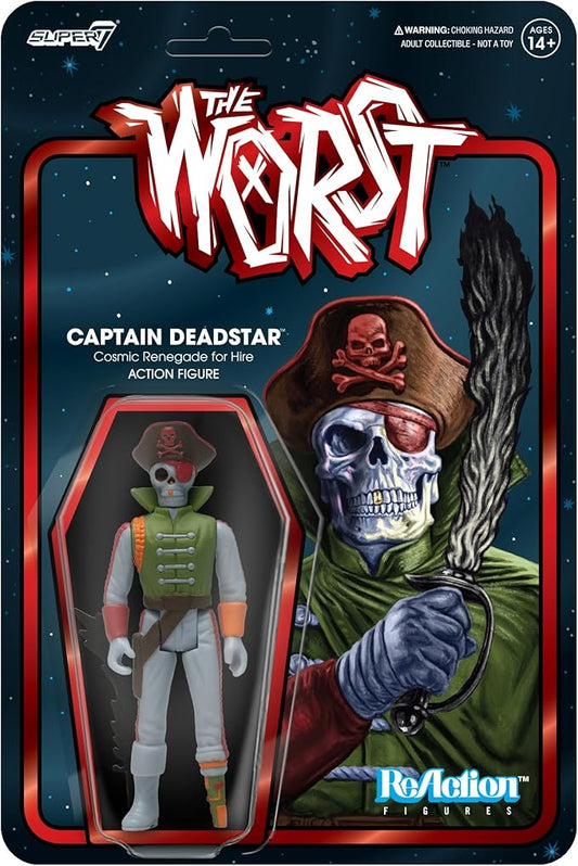 Super7 The Worst Captain Deadstar (Scum Squad) - 3.75" The Worst Action Figure with Accessory Collectibles and Retro Toys