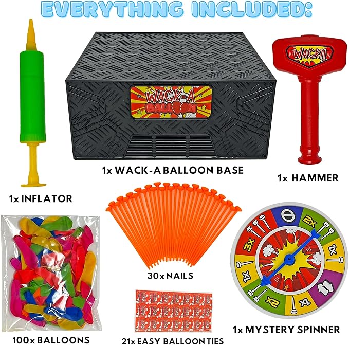 Wack A Balloon Strategy Board Game | Family Game Night Favorite | Engaging for Kids and Adults | Play Solo Or Challenge Friends | Popular Social Media Games Everyone Can Play | Ages 4+