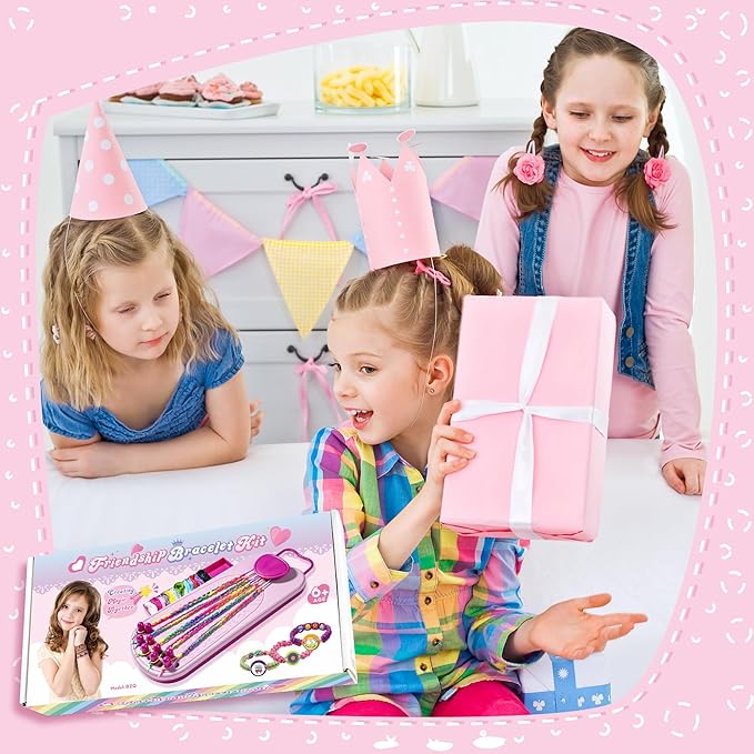 Friendship Bracelet Kit Bracelets Maker: String Bracelet Maker Tool - Gifts for 7 8 9 10 11 12 Girls Women - Craft Kit, Kids Jewelry-Making Kit