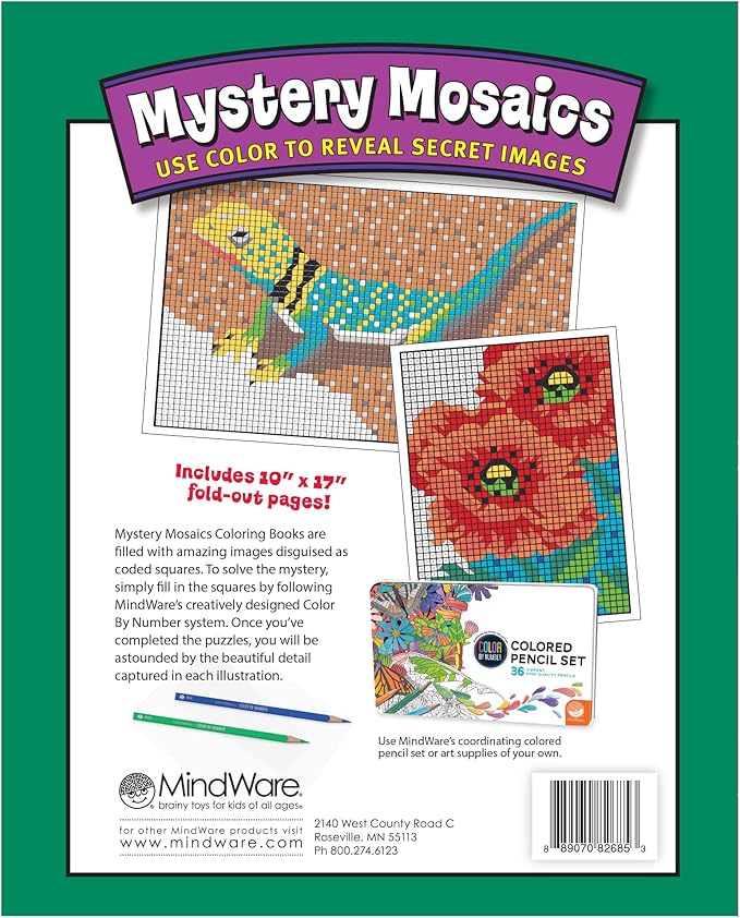 MindWare Color by Number Mystery Mosaics: (Book 3)