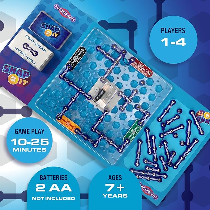 Snap Circuits SNAP 2 IT® Board Game – Family Game Night, Games, Kids Game, SNAP CIRCUITS® STEM Board Game, Game for Kids 7 and up.
