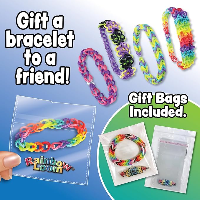 Rainbow Loom® Loomi-Pals™ Combo Set, Features 60 Cute Assorted LP Charms, The New RL2.0, Happy Looms, Hooks, Alpha & Pony Beads, 2300 Colorful Bands All in a Carrying Case forBoys and Girls 7+