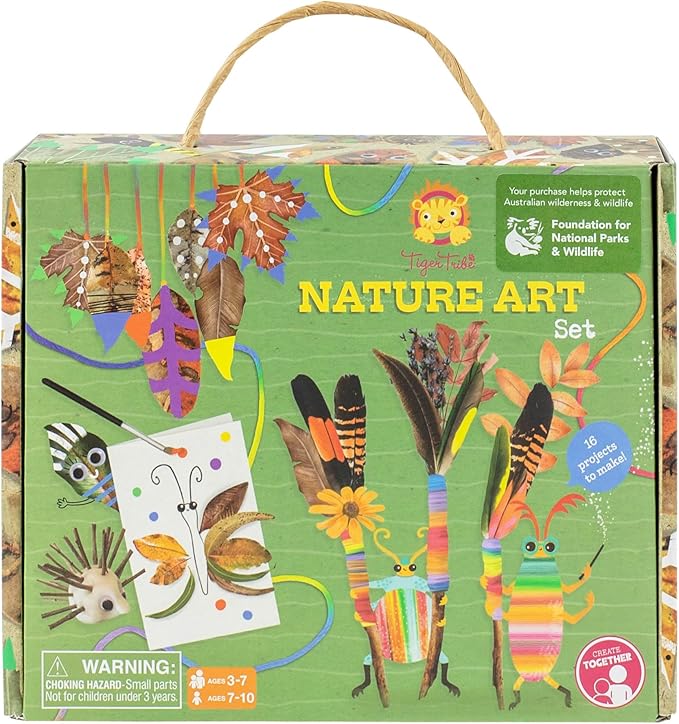 Tiger Tribe: Nature Art Set - Turn Natural Found Treasures Into Art Projects, Kids Ages 3+ with Parent, Ages 7+ Independent Craft Time, Activity Set