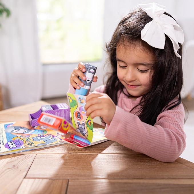 Melissa & Doug Sticker Wow!™ Cat Bundle: 24-Page Activity Pad, Sticker Stamper, Mini Activity Pad, 500 Stickers, Arts and Crafts Fidget Toy Collectible Character