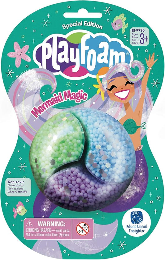 Educational Insights Playfoam Jumbo Pods - Mermaid Magic Party Pack Set of 12, Fidget Toy & Sensory Toy, Ages 3+