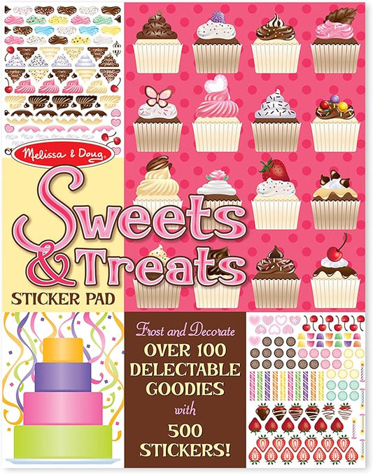 Melissa & Doug Sweets and Treats Sticker Pad - 500 Stickers, 16 Backgrounds