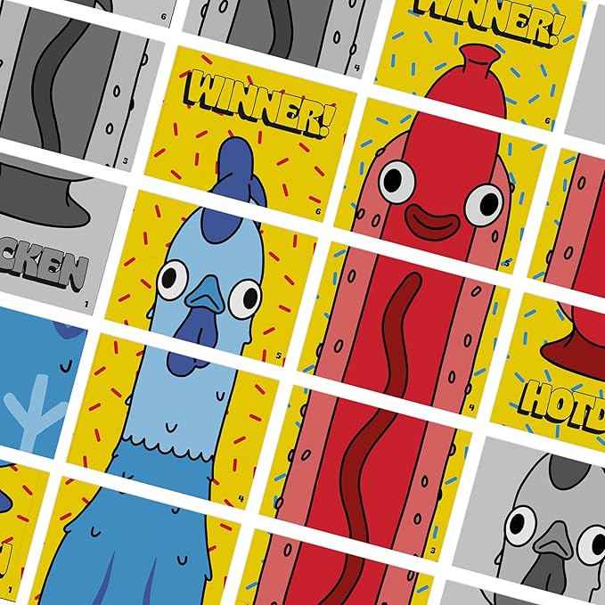 Big Potato Chicken vs Hotdog: The Ultimate Challenge Party Game for Flipping-Fun Families, Board Game for Game Nights