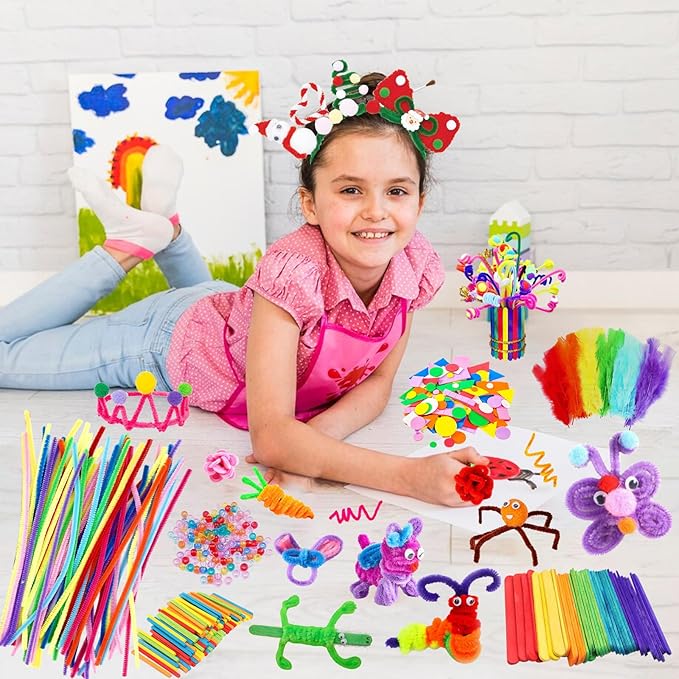 Itopstar Arts and Crafts Supplies Kit Craft Set for Kids-Art Supplies Kids Art Supplies for Preschool, Homeschool and Kindergarten DIY Crafting Projects