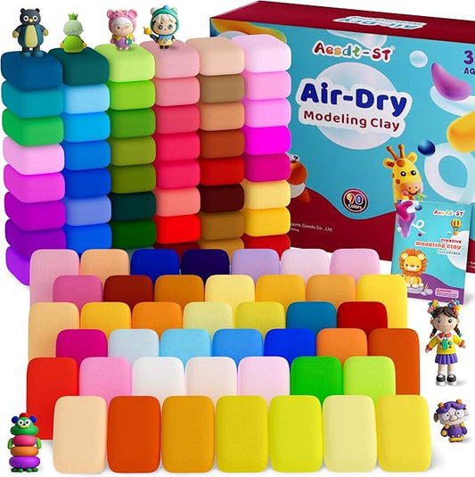 Air Dry Clay 90 Colors, Modeling Clay for Kids, Model Magic Clay, DIY Molding Clay Kit with Sculpting Tools,Soft & Non-Sticky,Art and Crafts Gift for Boys Girls Kids.