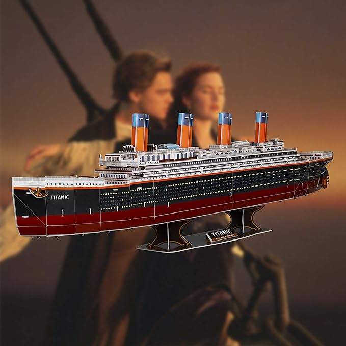 WISESTAR 32.2" L Large Titanic 3D Puzzles Model for Adults and Kids, 116PCS Sinking Cruise Boat Ship Play Model Game Toy Craft Kits, Educational Toy Birthday Gift for Boys Girls