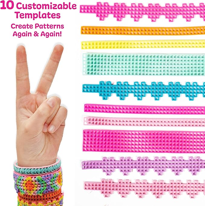 Just My Style Fashion Punch Style & Stitch Loom, Friendship Bracelet Kit, Jewelry Making Activity, Great for Birthday Parties, Sleepovers & Travel, Arts & Crafts for Kids Ages 6, 7, 8, 9