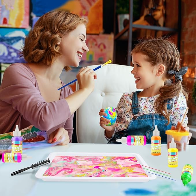 Water Marbling Paint for Kids, Art Supplies for Kids,Arts and Crafts for Girls Boys Ages 8-12 6-8 3-5, Birthday Gifts Toys for Girls 3+ Years Old