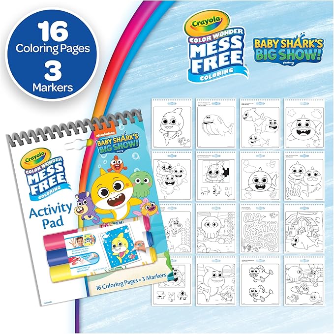Crayola Nickelodeon Color Wonder Bundle (3 Pack), Mess Free Coloring Set for Kids, Activity Pads & Markers, Gifts for Toddlers, 3+
