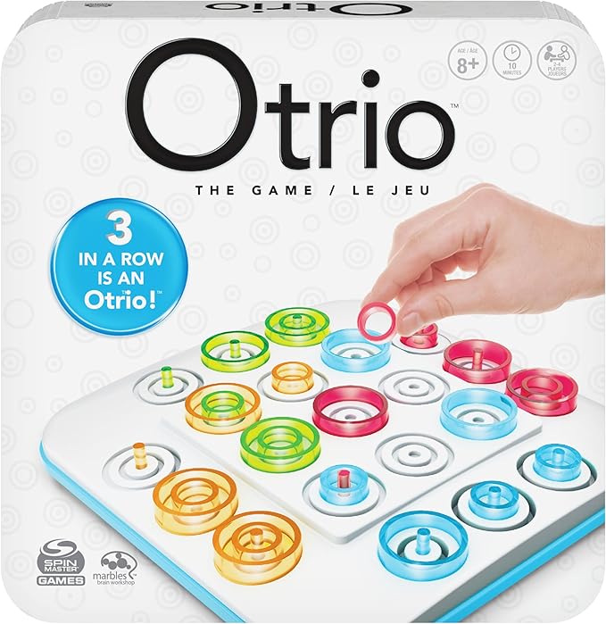 Spin Master Games, Otrio Strategy-Based Board Game, Classic Game, Kids Games, Family Game Night for Ages 8+