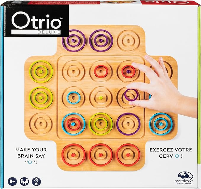 Spin Master Games, Otrio Wood Strategy Game, Fun Family Board Game, STEM Game, Interactive Puzzle Game, Family Game Night Game for Ages 8+