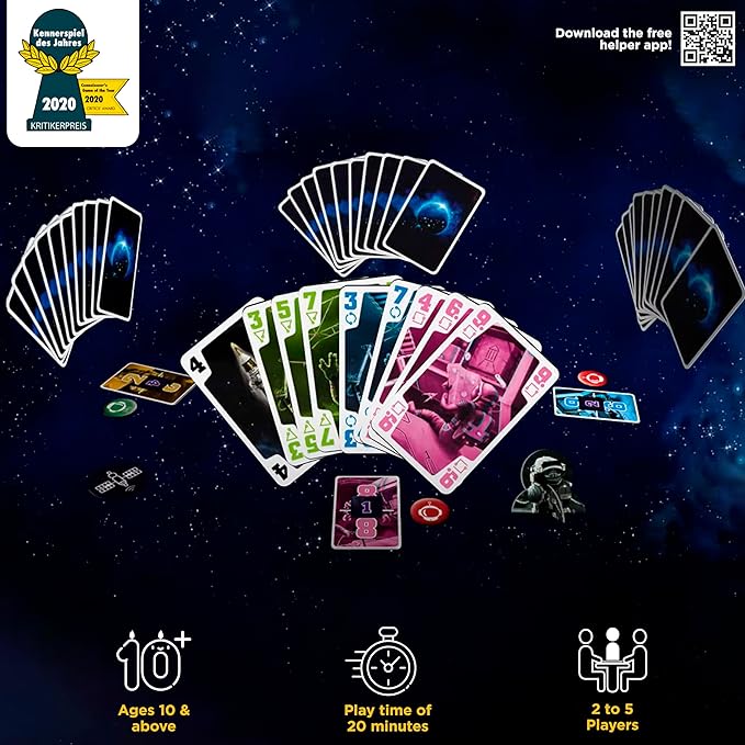 THAMES & KOSMOS The Crew - Quest for Planet Nine | Card Game | Kennerspiel des Jahres Winner | Cooperative | 3-5 Players | Ages 10+ | Trick-Taking | 50 Levels of Difficulty | Endless Replay