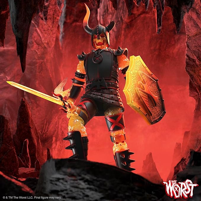 Super7 ULTIMATES! The Worst Black Falcon (Hellfire) - 7" The Worst Action Figure with Accessories Collectibles and Retro Toys