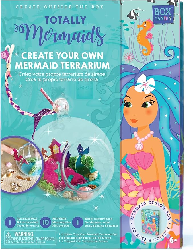 Totally Mermaids Hanging Mini Diorama Terrarium Kit to Make and Display
