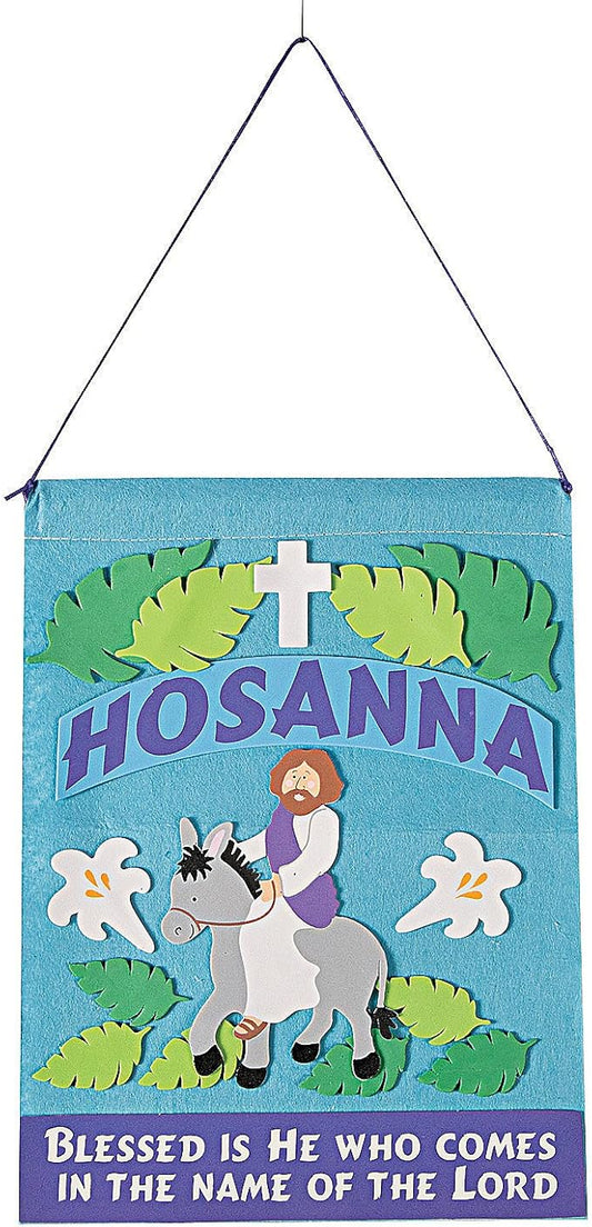 Palm Sunday Felt Banner Craft Kit - Crafts for Kids and Fun Home Activities