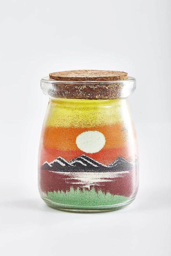 YUANLUGV Sand Art Bottles, Colored Sand with Luminous Sand Art Crafts for Gift Kids, Elegant and Exquisite Sand Art Craft Bottle，Gifts for Girls Boys Kids Women Birthday (b)