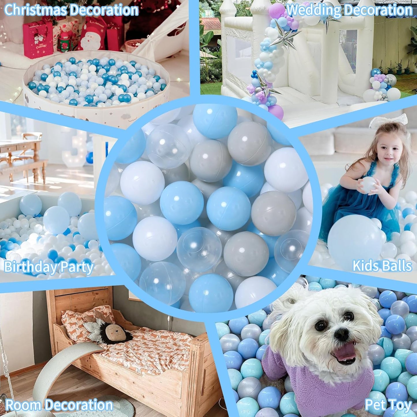 GOGOSO 100 Pieces Ball Pits Balls - 2.2 inch Pearl Pink Plasticballs for Children Toddlers Plastic Oceanball Swim Toys Bals for Kids Playhouse Pool