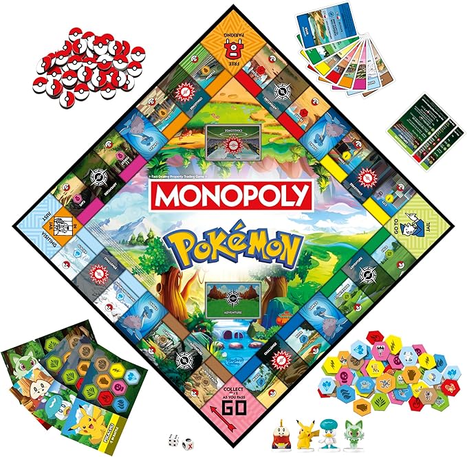 Monopoly Pokémon Edition Board Game | Ages 8 and Up | 2 to 4 Players | Kids Games for Pokémon Fans | Fun Family Games| 45 Mins. Avg.