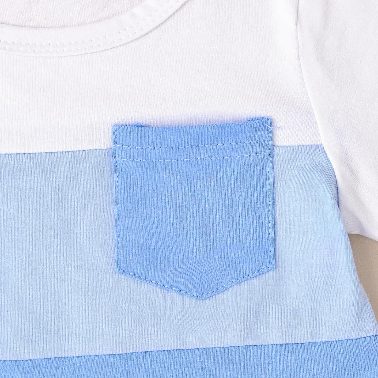 Baby Boy Clothes Toddler Boy Summer Outfits Short Sleeve Patchwork Top T-shirt & Pocket Pant Set 2 Piece 12 Months-4T