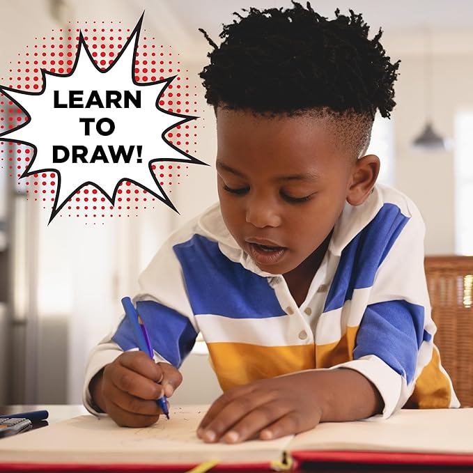 Made By Me Anime Artist Pad, 28-Page Coloring Book, Includes Fun Art Supplies & Removable Stickers Inspired by Comic Books, Great Gifts for Anime Enthusiasts, Coloring Books for Kids Ages 4-8