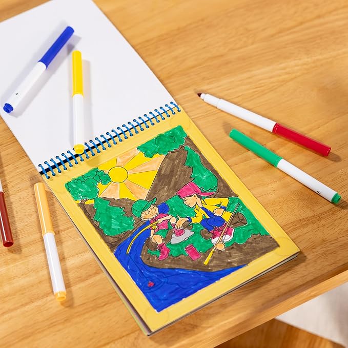 Melissa & Doug On the Go Color by Numbers Kids' Design Boards: Playtime, Construction, Sports, and More - Party Favors, Stocking Stuffers, Travel Toys, Coloring Books For Kids Ages 5+