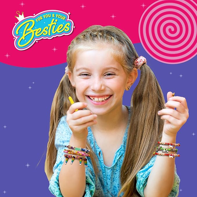 Skillmatics Craft Activity - Roll-Up Beads Friendship Bracelets DIY Kit, 400+ Charms & Beads, Jewelry Making Kit, Create 25+ Bracelets, Gifts for Kids Ages 6, 7, 8, 9, 10, 11, 12, 13