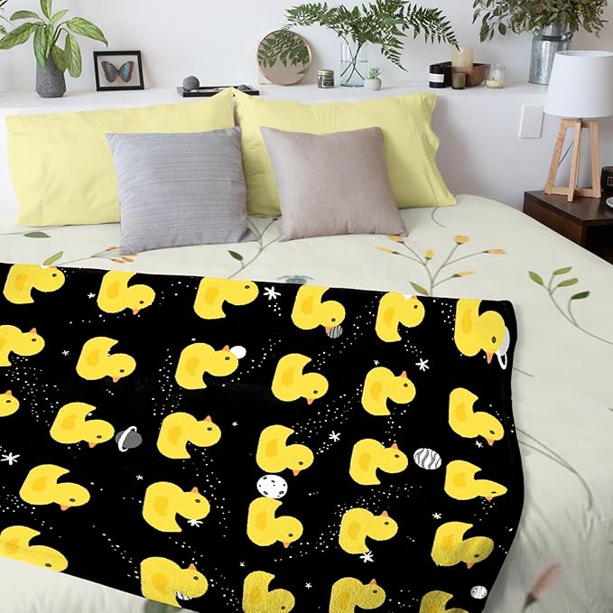 Aparajita Ruddy Duck Adult Duck Blanket Kids Funny Blanket Suitable for Bedroom Living Room Bed Sofa Crib Couch Chair Outdoor All Season Items That Yellow Duck Lovers Will Love 40"x30"for Pets