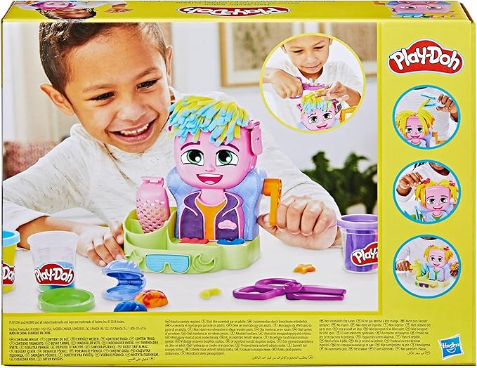 Play-Doh Hair Stylin' Salon Playset with 6 Cans, Pretend Play Toys for Girls and Boys Ages 3 and Up