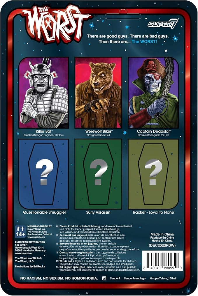 Super7 The Worst Captain Deadstar (Scum Squad) - 3.75" The Worst Action Figure with Accessory Collectibles and Retro Toys