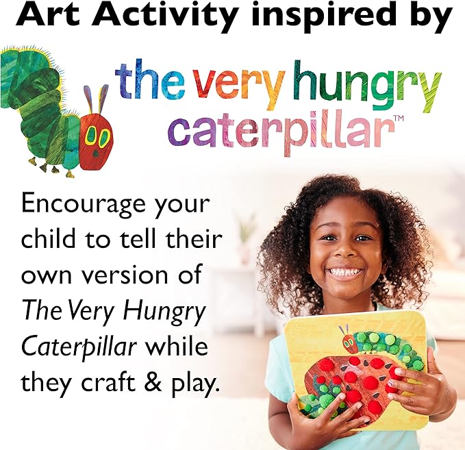 Creativity for Kids The Very Hungry Caterpillar Toy: Craft and Play Pictures - [Amazon Exclusive] Pom Pom Pictures Activity from The World of Eric Carle, Preschool Arts & Crafts for Toddlers Ages 3-5+