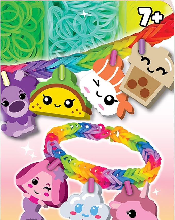 Rainbow Loom® Loomi-Pals™ Mini Combo Set, Features 60 Cute Assorted Loomi-Pals Charms,1 Happy Loom, 2100 Colorful Bands All in a Carrying Case for Boys and Girls 7+