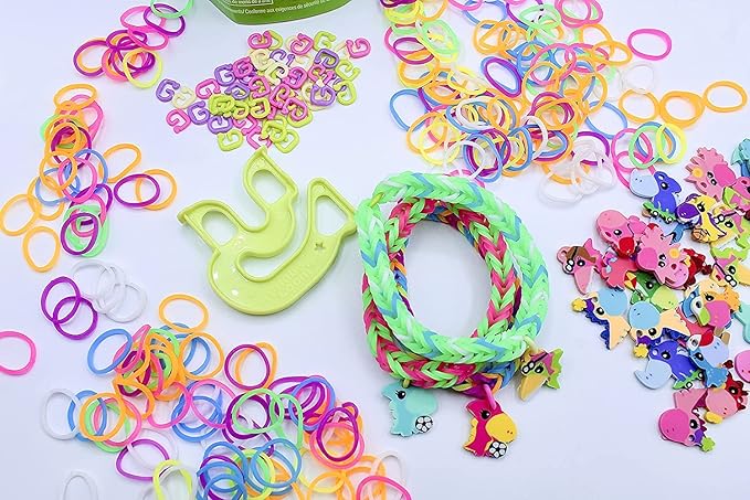 Rainbow Loom® Loomi-Pals Dino Collectible, Features 30 Mystery Cute Dino Themed Charms and 600 Colorful Rubber Bands All in a RESEALABLE Bag, Great Gifts for Boys and Girls 7+