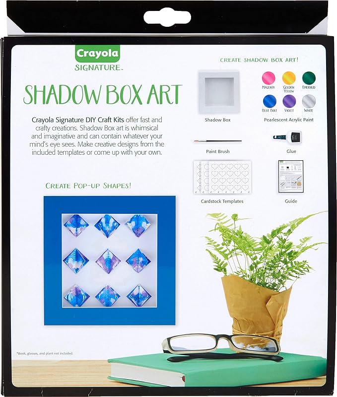 Crayola DIY Shadow Box, Personalized Picture Frame Kit, for Mom, 13 Pcs