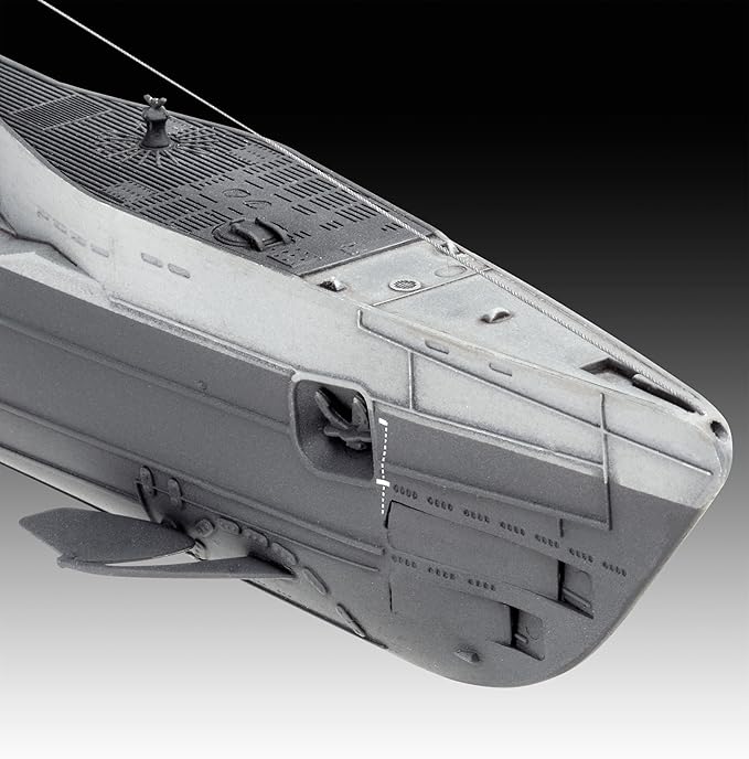 Revell RV05167 Kit 1:144-German Submarine Type IX C/40 (U190), Unpainted