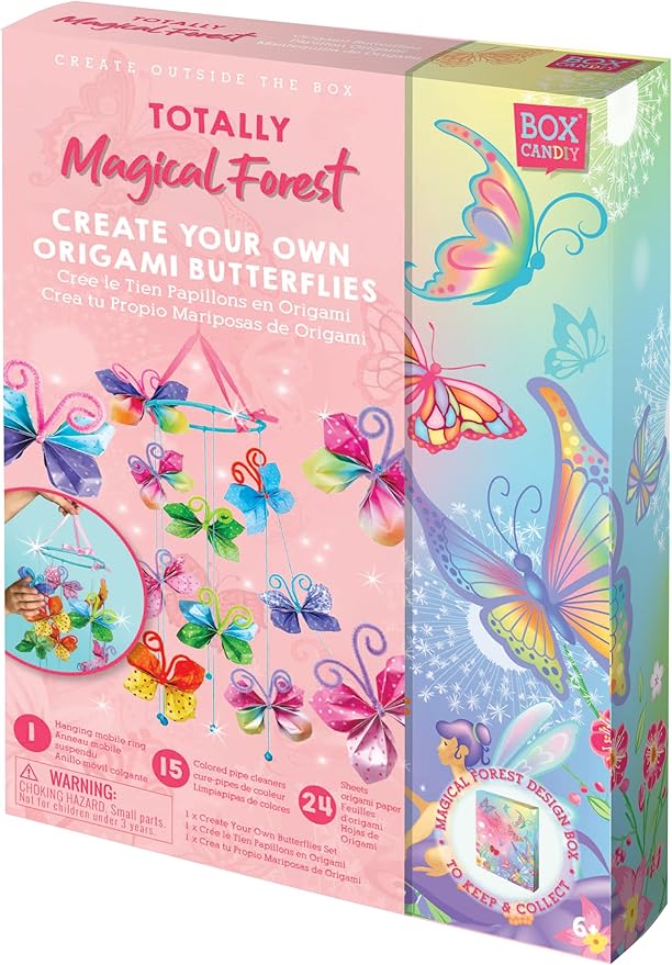 Totally Magical Butterfly Origami Mobile Kit in Keepsake Box to Make and Display