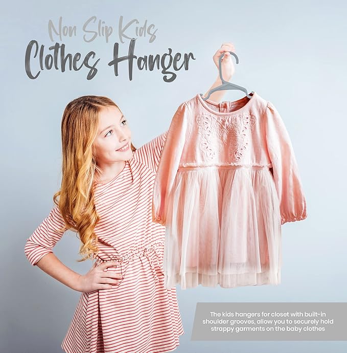 Utopia Home 60 Pack Kids Hangers - 11.5 Inch Plastic Baby Hangers for Closet - Childrens Hanger for Clothes & Infant Hanger for Closet - Ideal for Everyday Standard Use (Green)