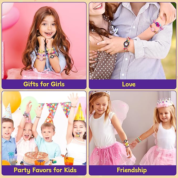 Friendship Bracelet Making Kit for Girls - DIY Bracelets Maker Art and Craft Kits for Kids - Jewelry String braiding Set Toys for Age 6 7 8 9 10 11 12 Year Old Girl Christmas Birthday Gifts - Yellow