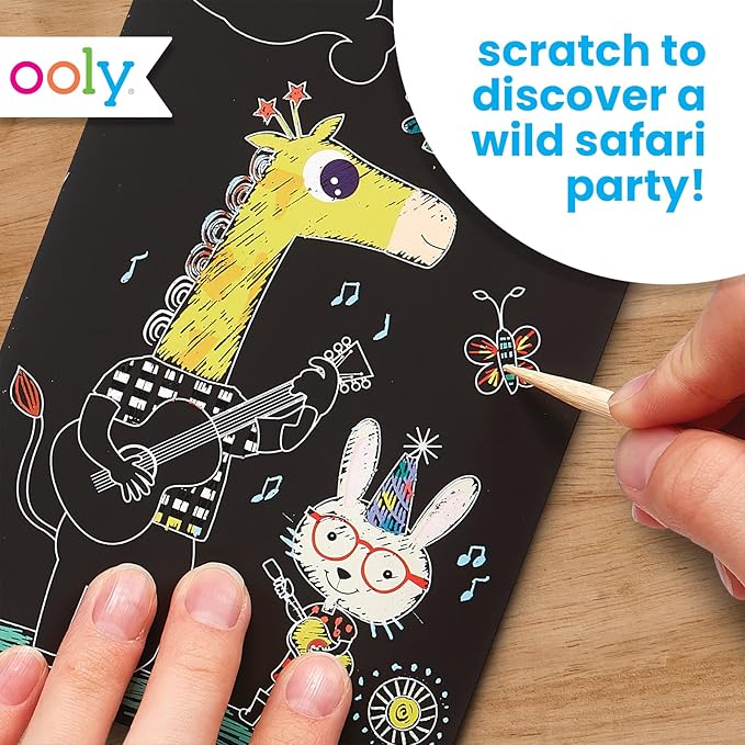 Ooly Mini Scratch & Scribble Art Kit: Safari Party
