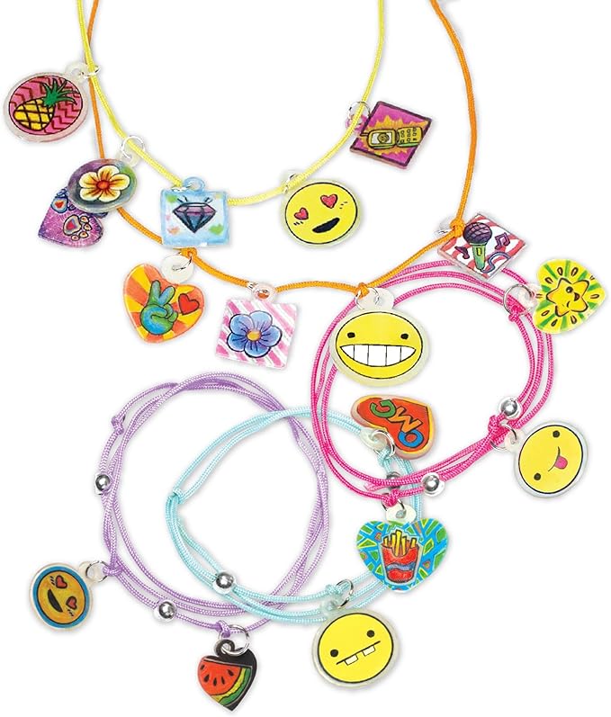 RoseArt Memoji Jewelry Color N Shrink Deluxe Party Pack Arts & Crafts