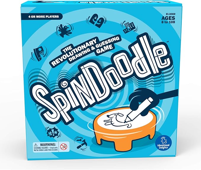 Educational Insights Spindoodle Quick Drawing Board Game - Fun Family Games, Board Games for Adults and Kids Ages 8+, Perfect for Family Parties and Game Night