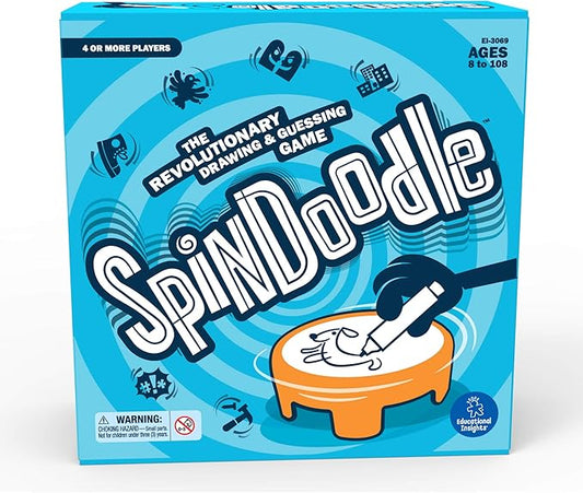 Educational Insights Spindoodle Quick Drawing Board Game - Fun Family Games, Board Games for Adults and Kids Ages 8+, Perfect for Family Parties and Game Night