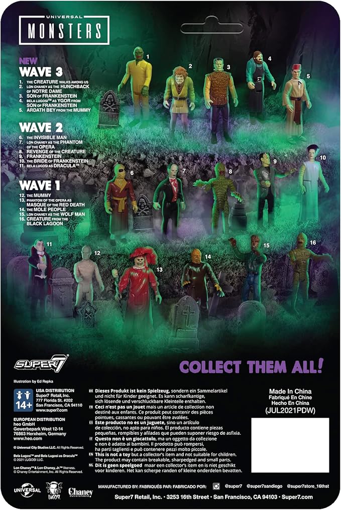 Super7 Universal Monsters Son of Frankenstein The Monster - 3.75" Universal Monster Movies Action Figure Classic Movie Collectibles and Retro Toys