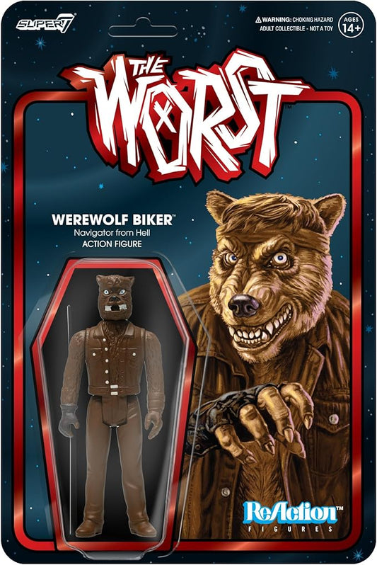 Super7 The Worst Werewolf Biker (Scum Squad) - 3.75" The Worst Action Figure with Accessory Collectibles and Retro Toys