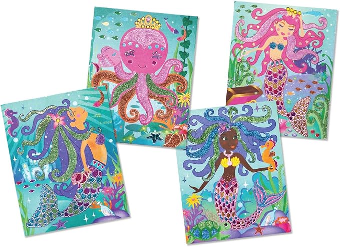 Totally Mermaids Glitter and Foil Art Kit in Keepsake Box to Make, Display and Share